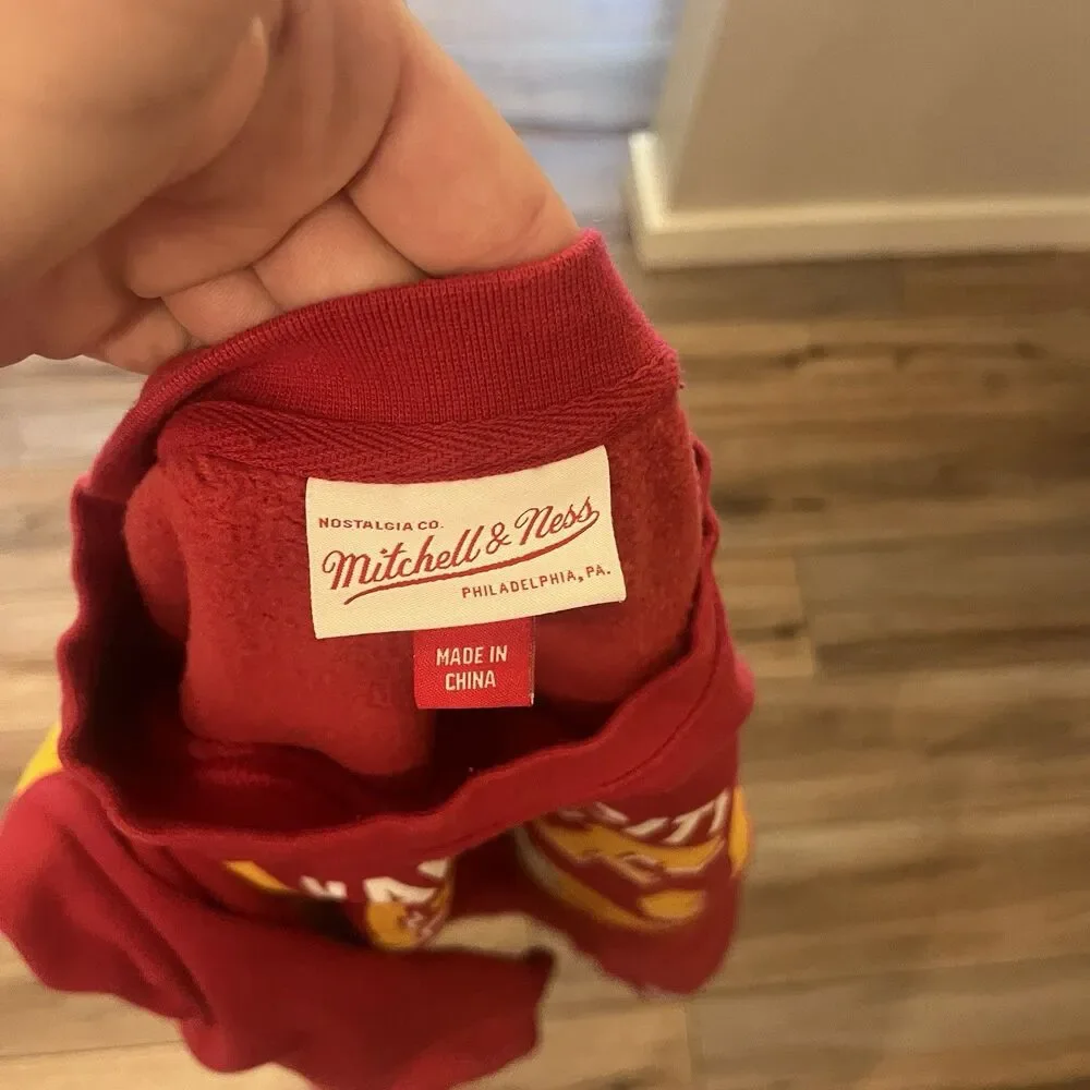 Mitchell & Ness Throwback Kansas City Chiefs Football Crewneck Sweatshirt Size L